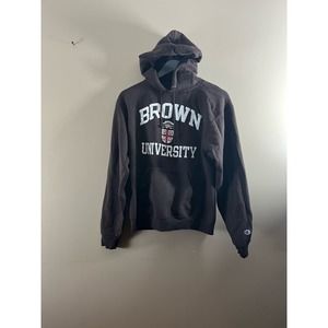 Vintage Brown University Hoodie Sweater Shirt on Champion Tag